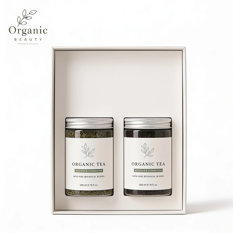 Gift set: organic tea jasmine flavor + lemon flavor